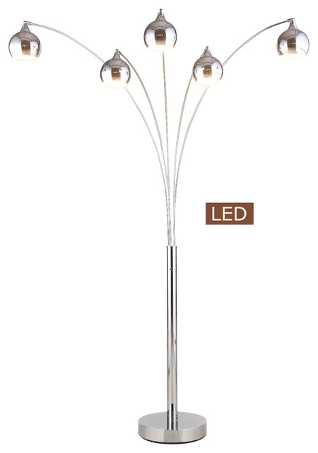 Amore Led Arched Floor Lamp With Dimmer, Modern Led Arc Floor Lamp