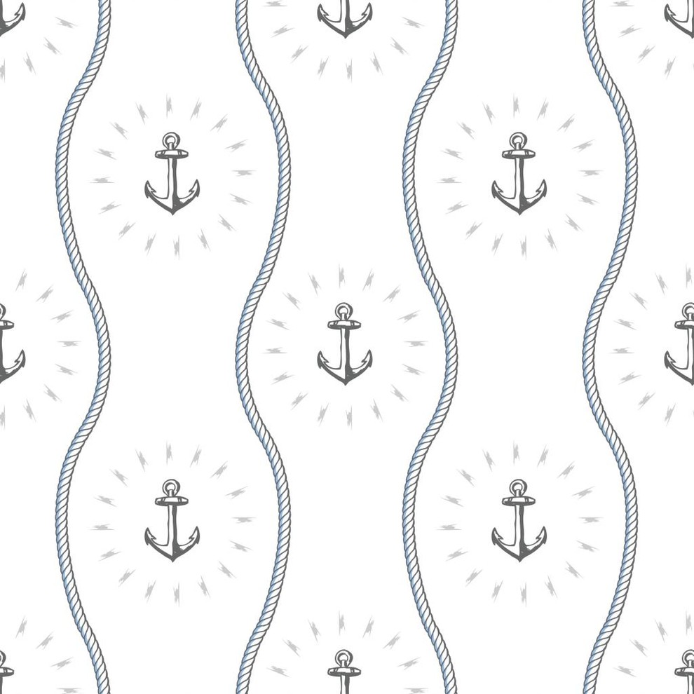 Anchors Away Wallpaper, Sail, 25"x4.5'