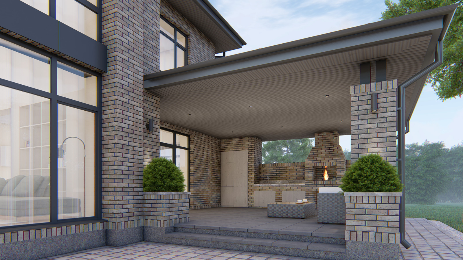 Двухэтажный дом в стиле Прерий