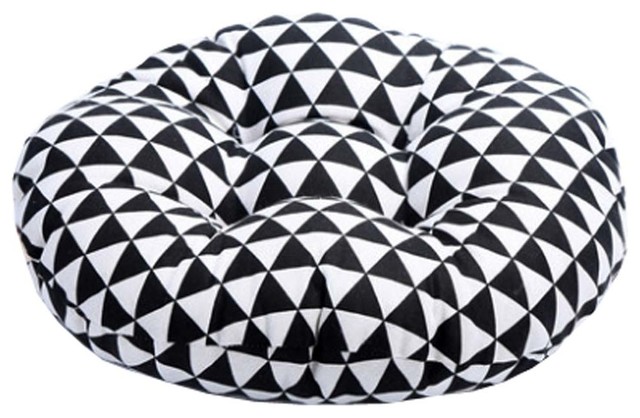 Japanese Style Linen Yoga Bolster Tatami Floor Round Cushion