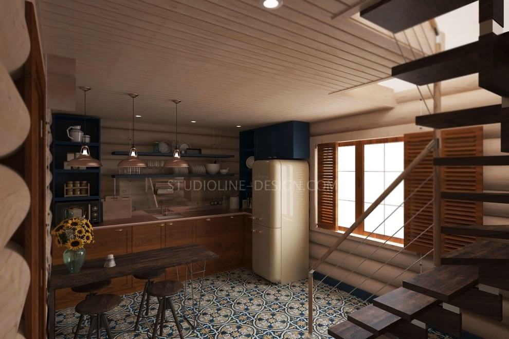 Дизайн интерьера дачи из сруба