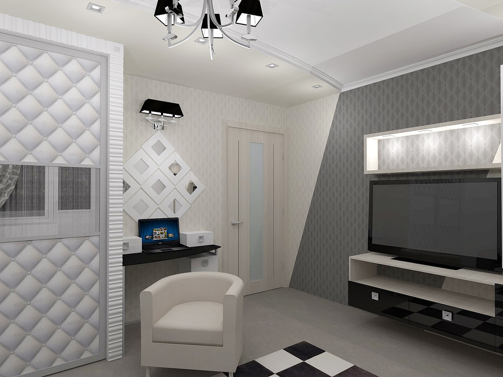 Спальня-гостиная Геометрический уют