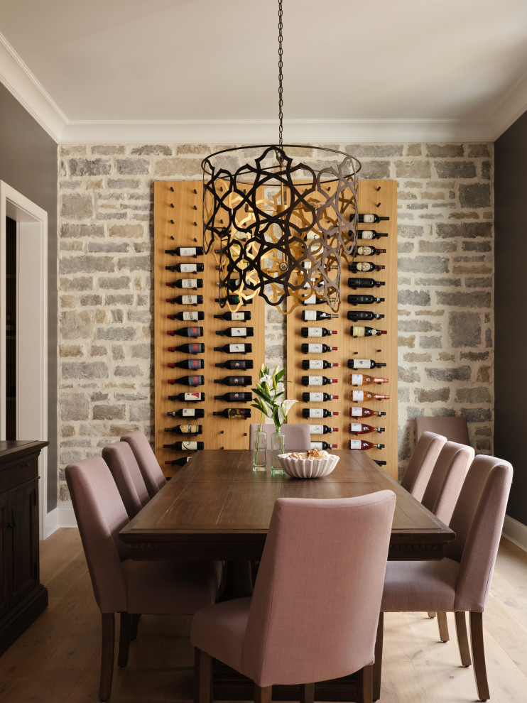 Wine cellar - transitional wine cellar idea