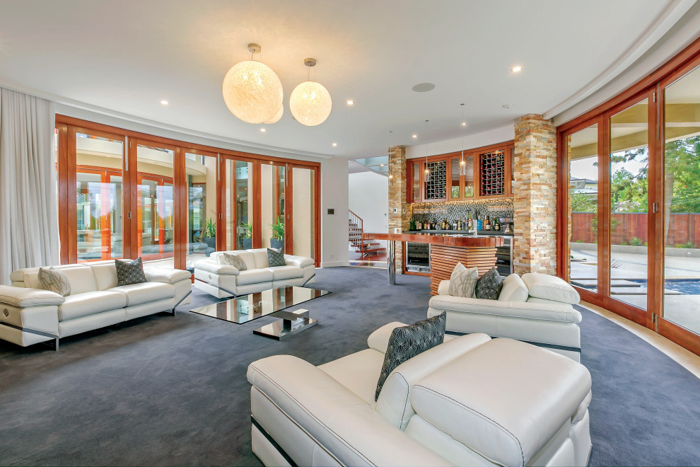 Inspiration for a contemporary living room in Other.