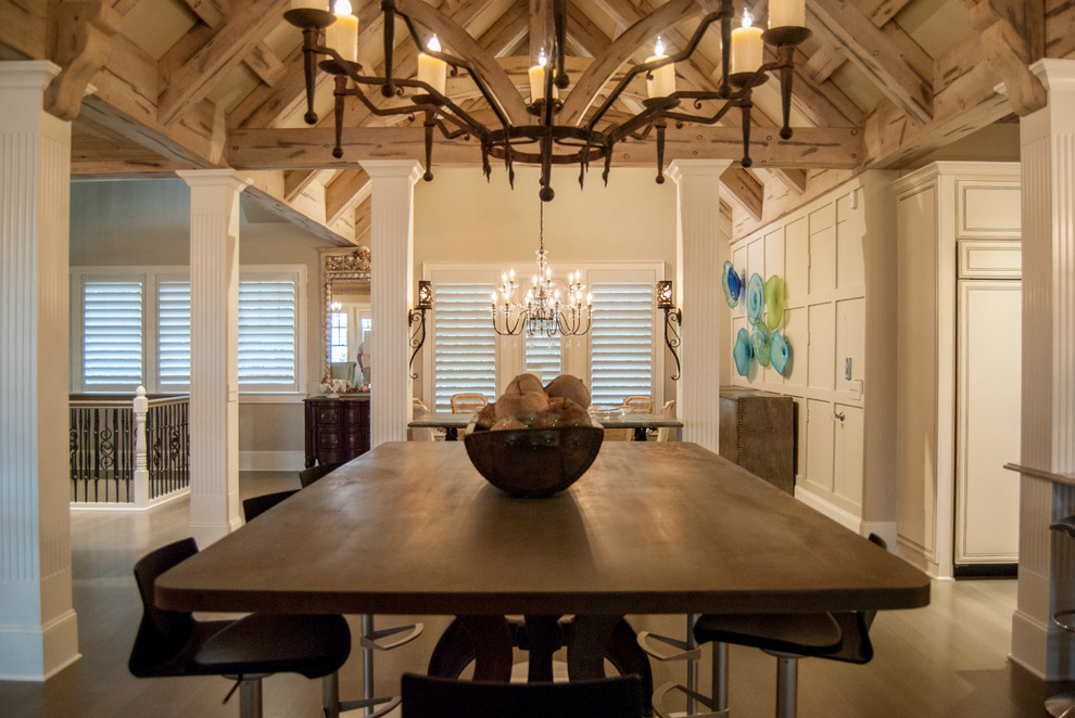 Inspiration for a country dining room in Charleston.