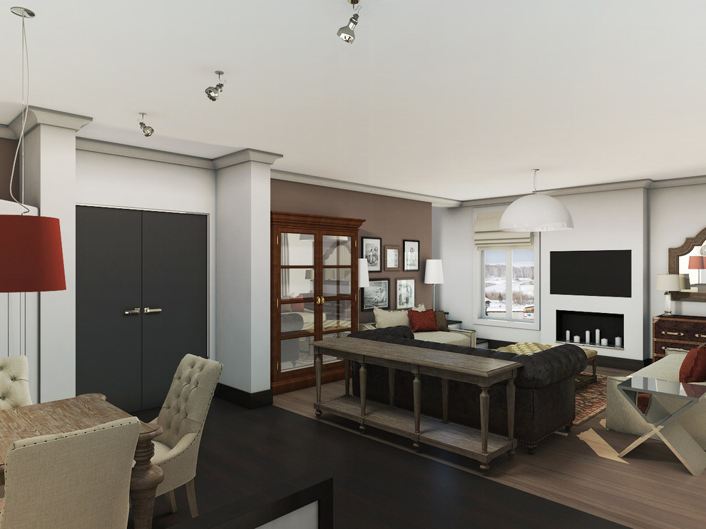 living room, lesnye polyany house