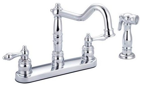 Banner Vintage Series Kitchen Faucet With Side Spray, Chrome