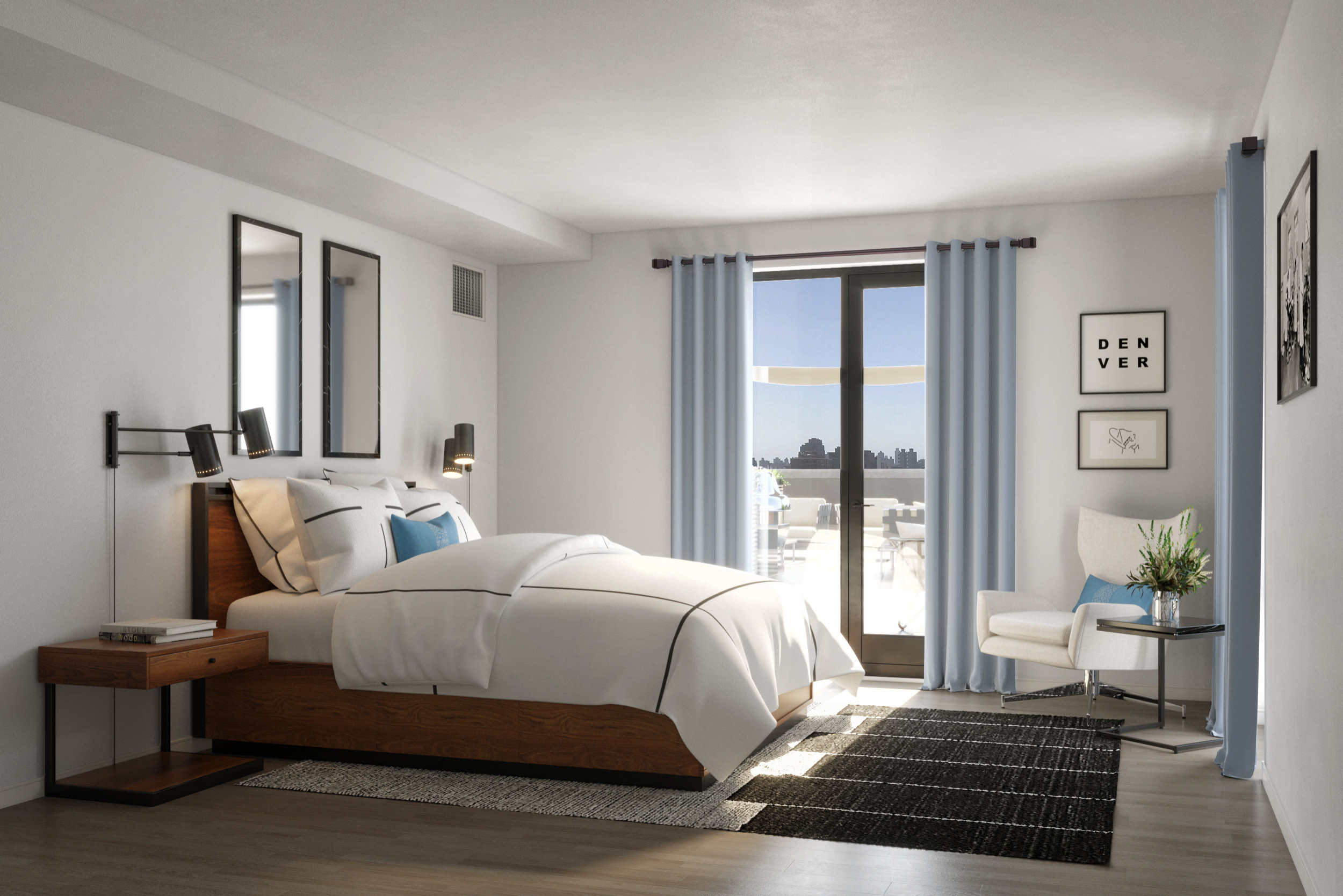 Rooftop, Living, Dining, Master Bedroom Modern Design
