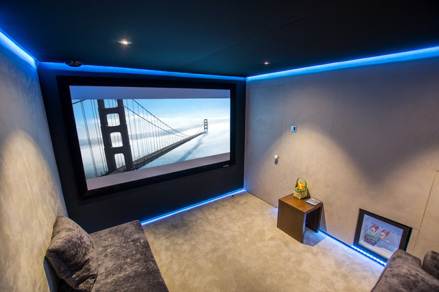 Compact Size Home Cinema Room Contemporary Home Theatre