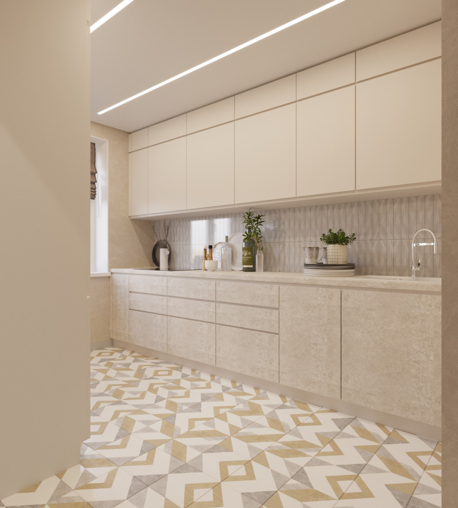 Светлая современная кухня