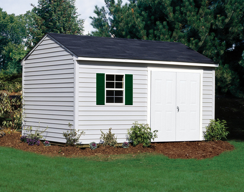 Garden shed - mid-sized modern detached garden shed idea in Detroit