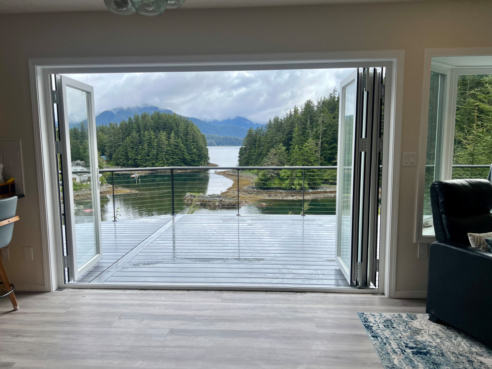 Accordion Door Open to Large Deck