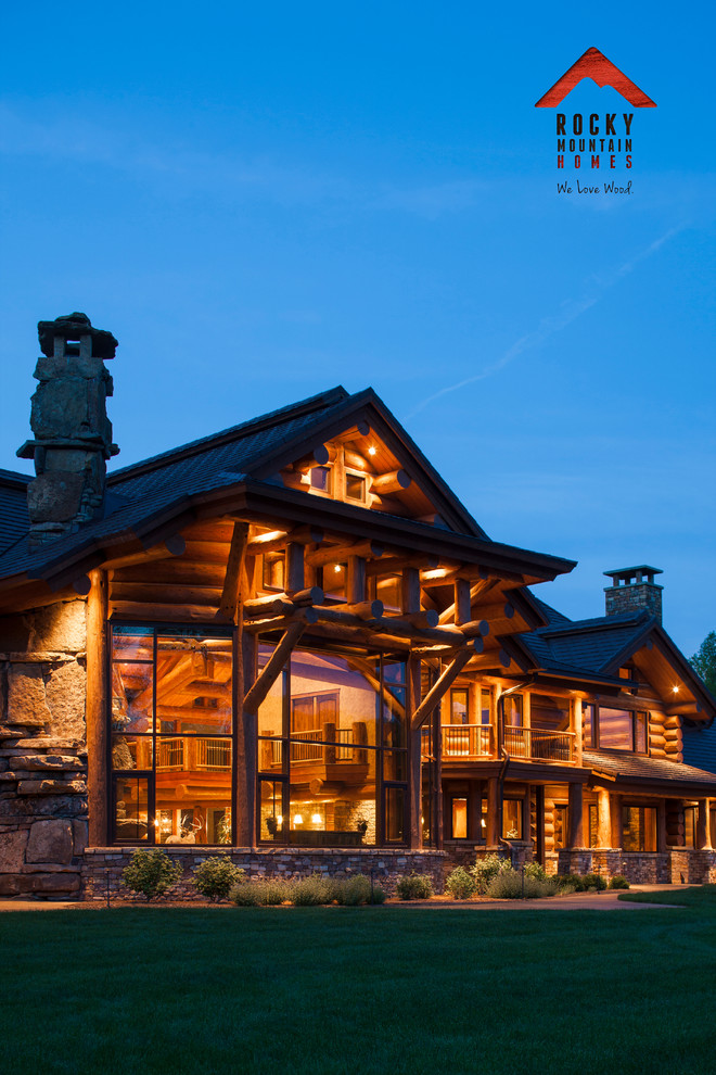 Lodge Style Living Rocky Mountain Homes Rustic Atlanta by Rocky