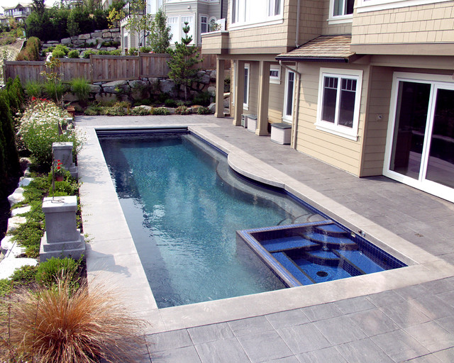 long rectangular pool