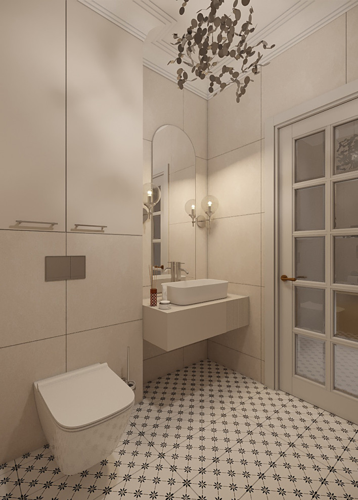Санузел в стиле современной классики