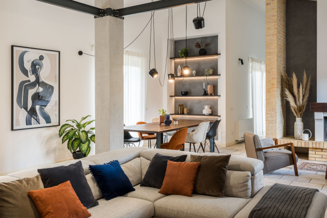 INTERIOR DESIGN - Villa in campagna dal restyling industriale contemporain-salon