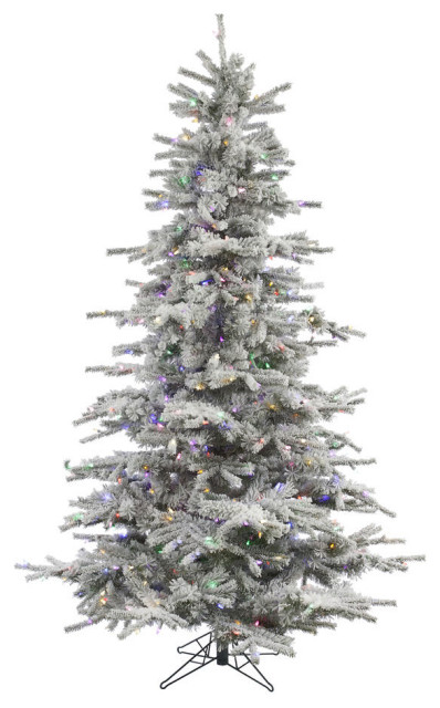 Vickerman Flocked Sierra Fir Artificial Christmas Tree, 10' X 68 ...