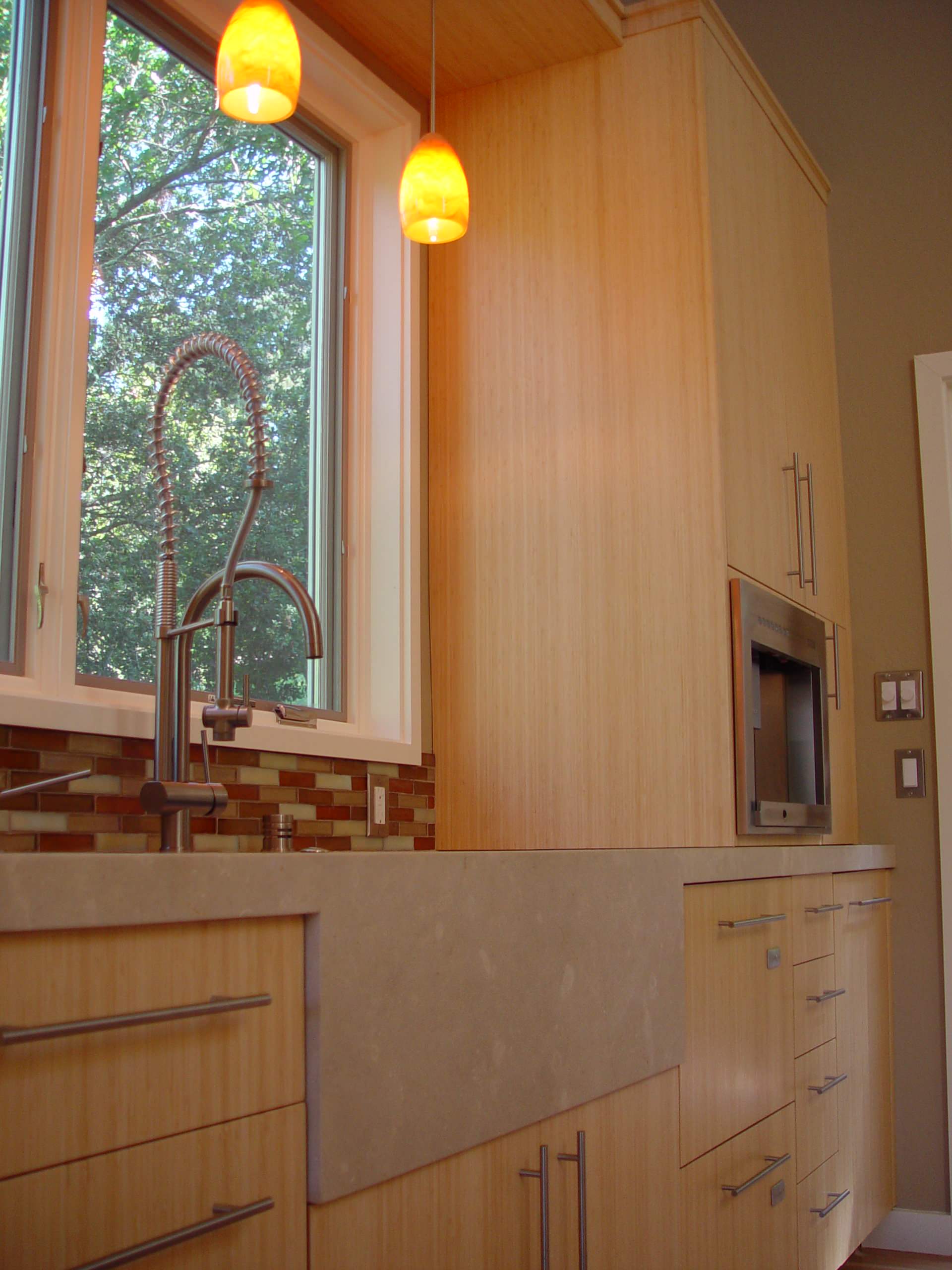 Natural Bamboo Contemporary Kitchen - Orinda (sink)