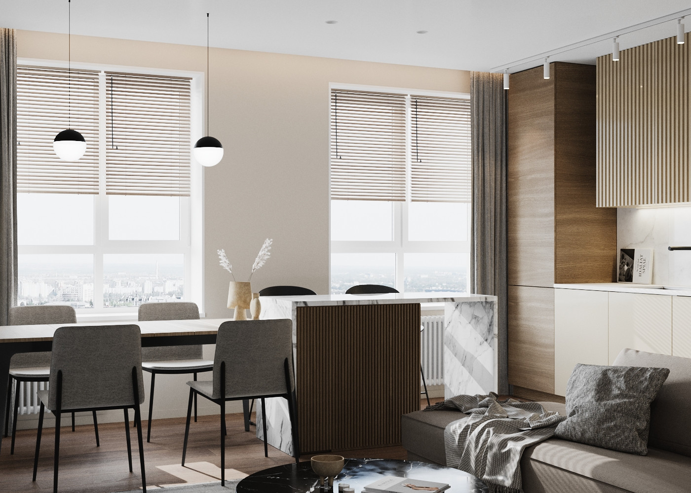 ЖК Гранит, кухня-гостиная