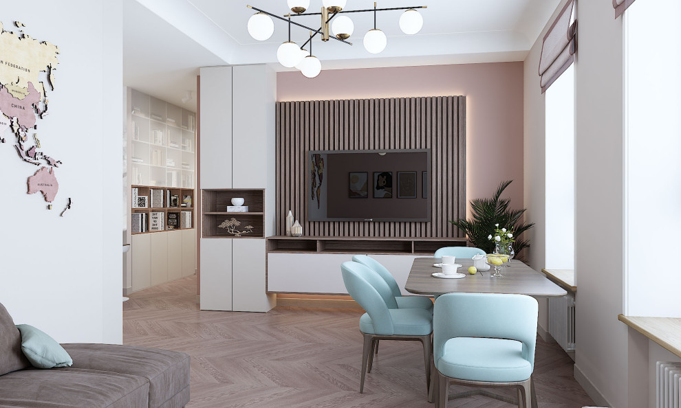 Квартира в пастельных тонах.