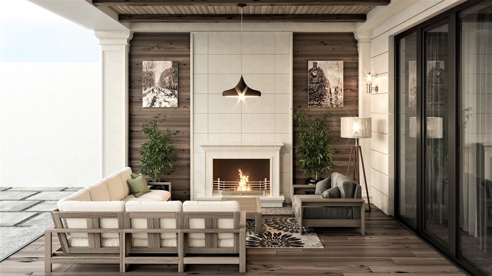 Двухэтажный дом в классическом стиле