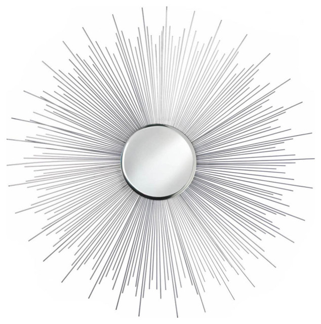 Silver Rays Mirror - Midcentury - Wall Mirrors - by VirVentures | Houzz