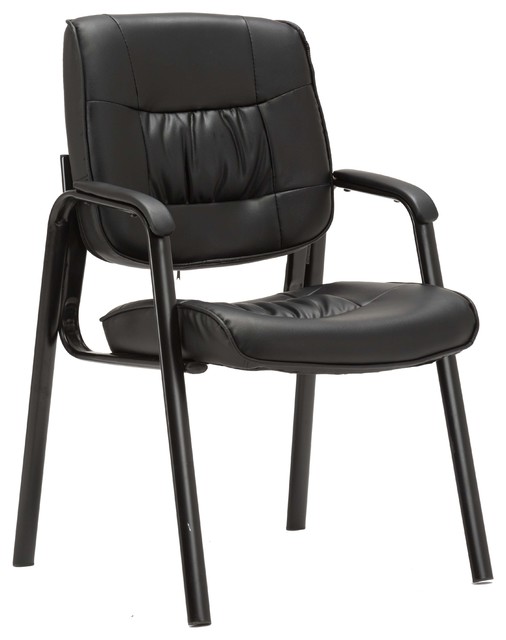 BTEXPERT Leather Chair Reception Side Conference Room Guest Chair Dark ...