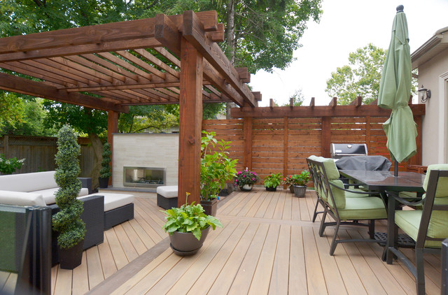 Modern Pergola Outdoor Living - Moderne - Terrasse en Bois ...