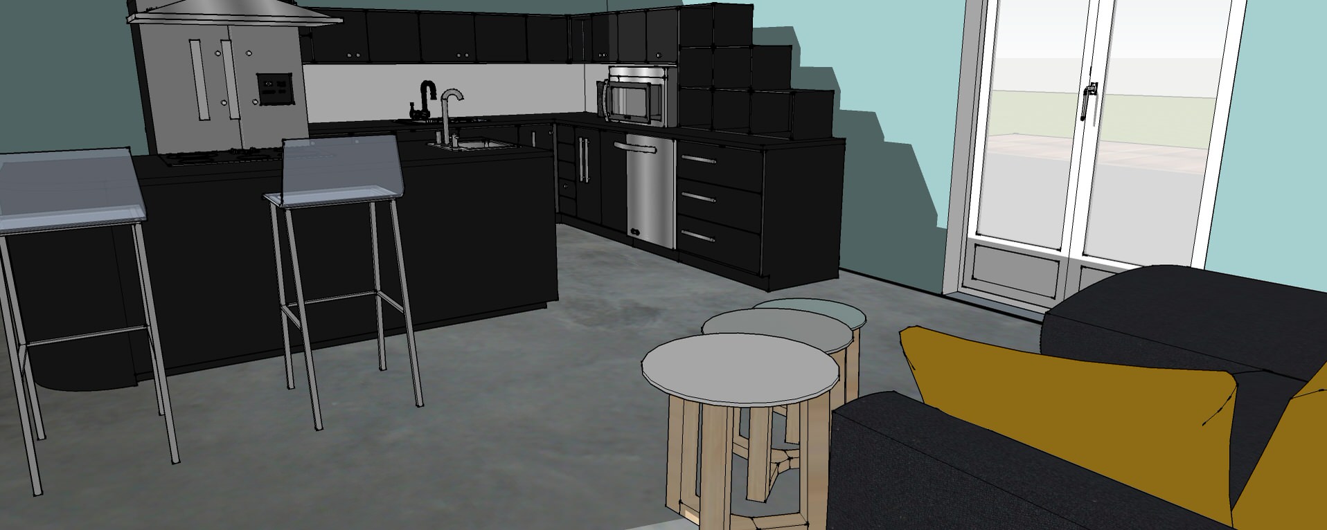 projet sous sketchup