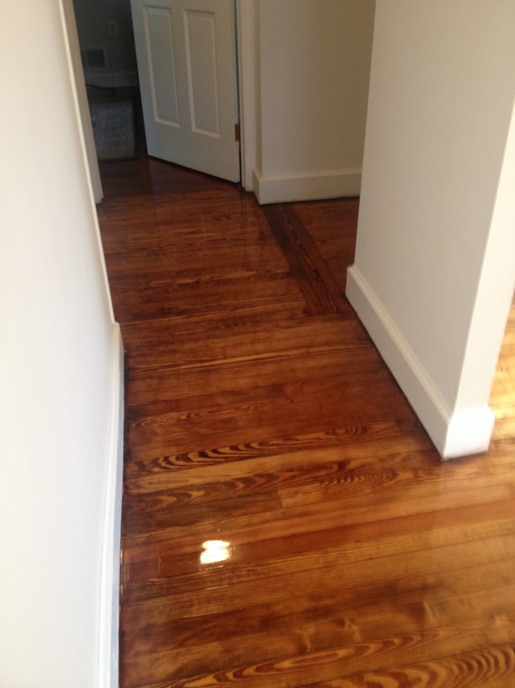 Pine Floors ~ Before & After