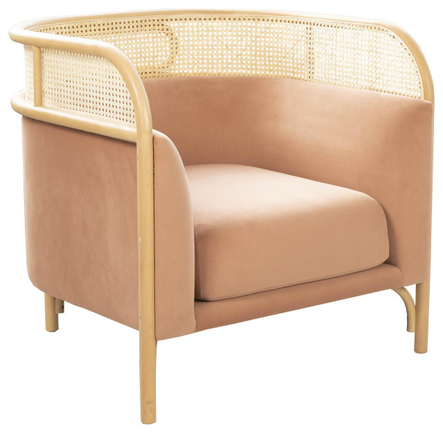 Desiree Mauve Velvet Accent Chair Tropical Armchairs And Accent