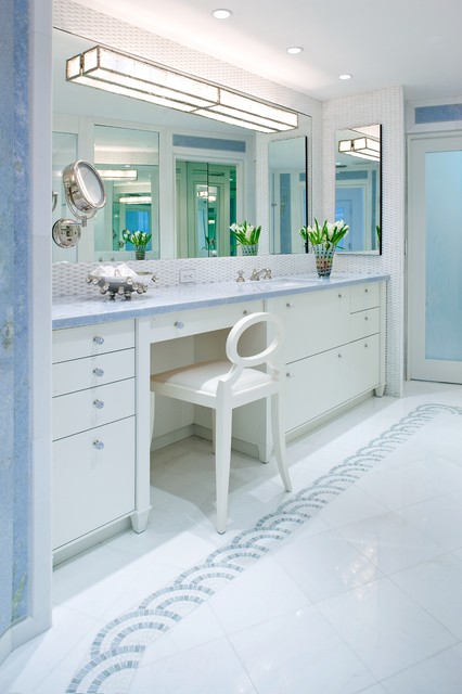 Her Master Bath tropical-bathroom