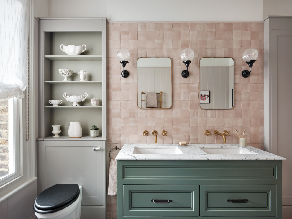 Design ideas for a classic bathroom in London.