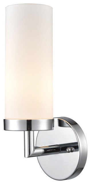 Essentials 1 Light Bathroom Vanity Light, Chrome