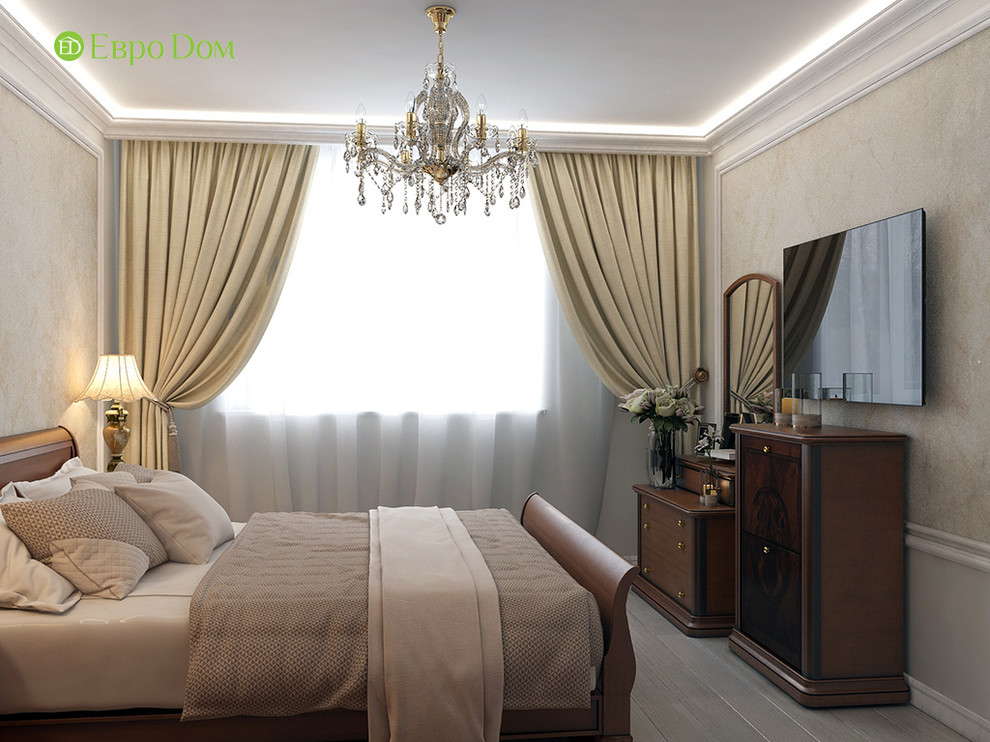 Дизайн двухкомнатной квартиры 52 кв. м в стиле неоклассика