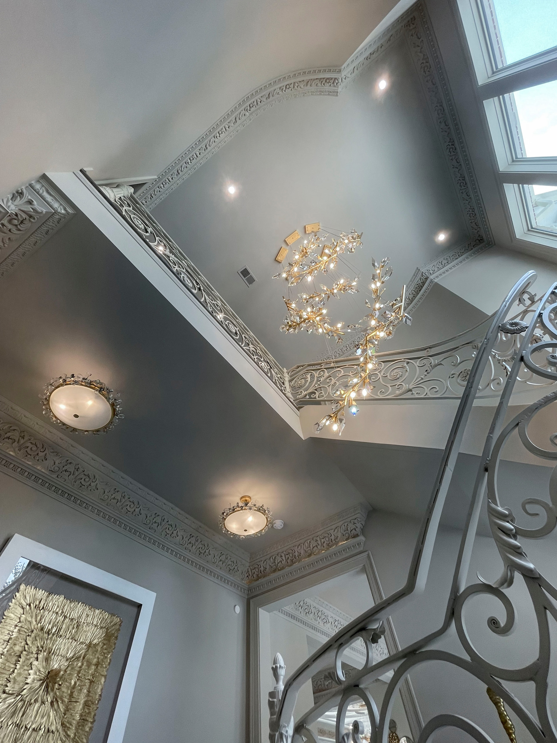 104_Curved Staircases in 18th Century French Inspired Mansion, Mclean VA 22101