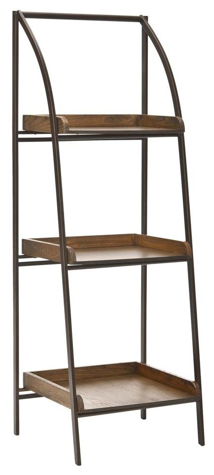 Iron Leaning Etagere in Black