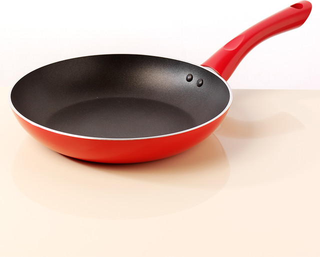 Coloured Frypan 24cm Red Modern Frying Pans & Skillets by Pro Cook