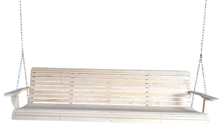 7' Cypress Roll Swing Farmhouse Porch Swings by Louisiana Cypress