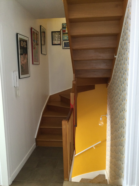 Relooking d'une entrée & d'une cage d'escalier - Houilles - Modern ...