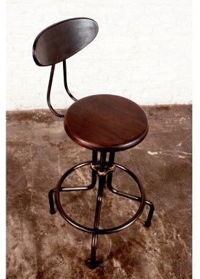 Nuevo V19C-B Adjustable Counter Stool with Back Rest