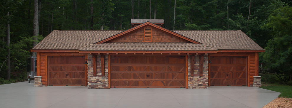 This is an example of a large country detached four-car garage in Grand Rapids.