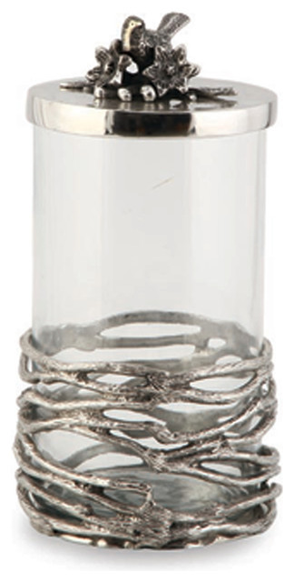 Star Home Birds and Branches Tall Covered Glass Jar