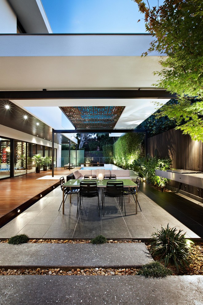 Contemporary patio in Melbourne.