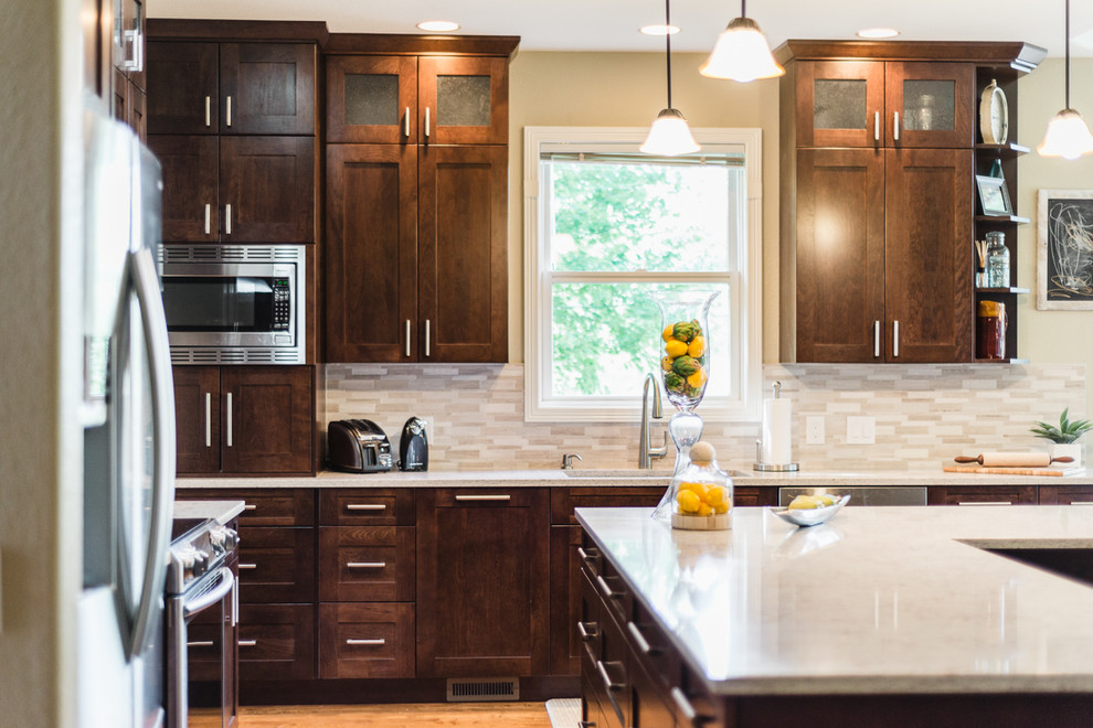 Transitional kitchen photo in Denver