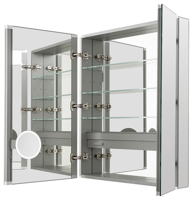 AQUADOM Royale Medicine Cabinet, Electrical Outlet, Defogger 30"x36"x5 ...