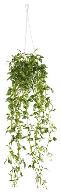 Nearly Natural 8210 Wandering Jew Artificial Decorative Planter Silk Plants Green 