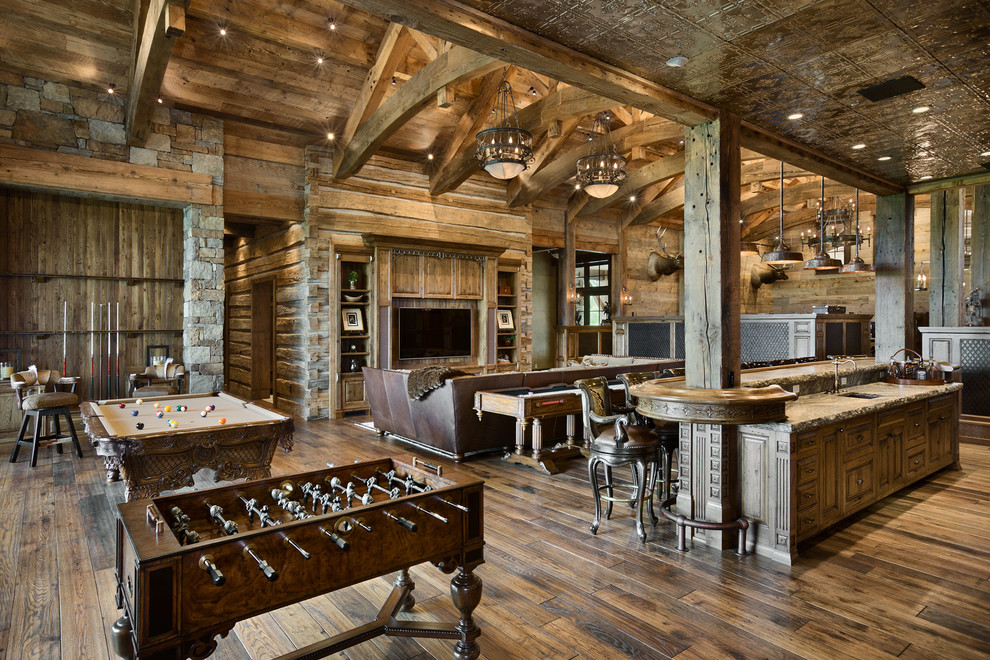 Photo of a country family room in Other.