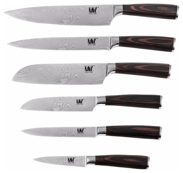 6 Piece Stainless Steel Kitchen Knife Set Knife Sets By Luxhomedecor
