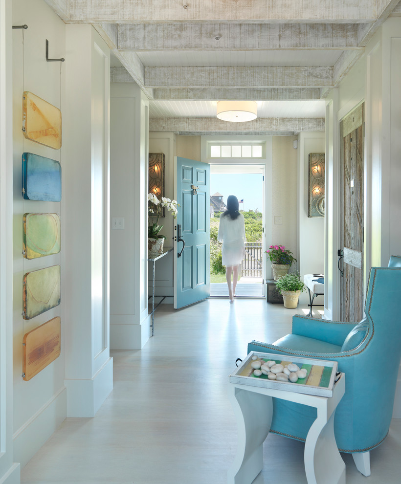 Inspiration for a coastal entryway remodel in Boston